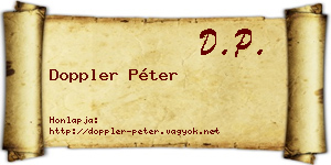 Doppler Péter névjegykártya